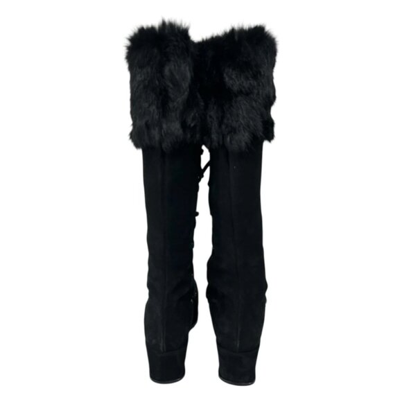 New Stuart Weitzman Black Suede Sport Aspen Troll Boots Size 9 - Picture 3 of 5